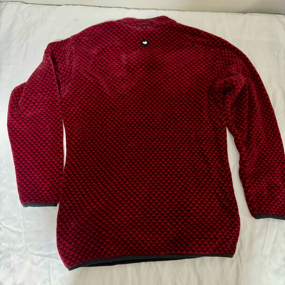 Southern Marsh Small Red Black Fleece Pullover Soft Warm Winter Sweater 1/4 zip - Picture 2 of 13